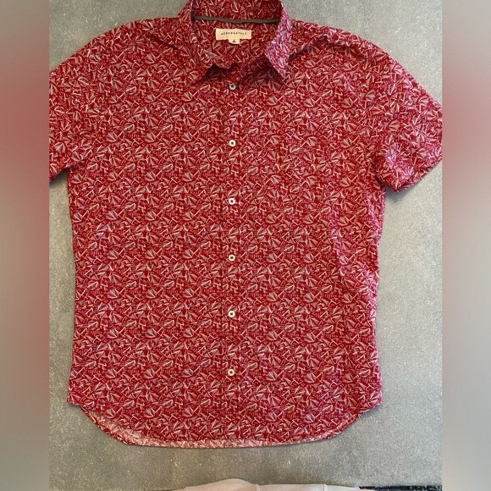 Red Patterned Men's Shirt